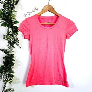 Under Armour HeatGear Womens Fitted Pink T-Shirt XS ~SS87.4‎